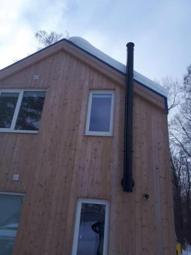Деревянные дома, Приставные трубы( не проходят через софиты)